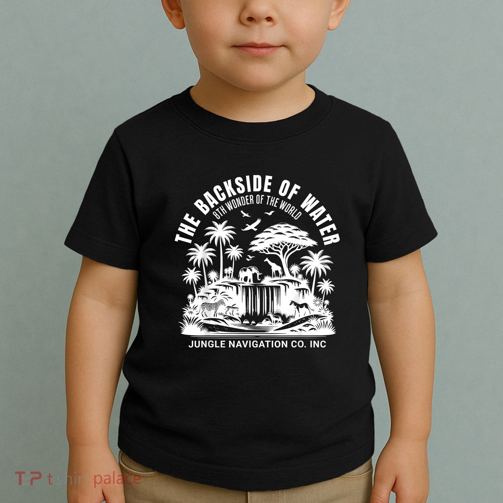 Backside Of Water Cruise Through The Jungle Theme Park Ride Toddler T-Shirt