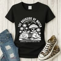 Backside Of Water Cruise Through The Jungle Theme Park Ride Women's T-Shirt thumb 3