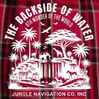 Backside Of Water Cruise Through The Jungle Theme Park Ride Women's Flannel Plaid Pajama Pants thumb 2