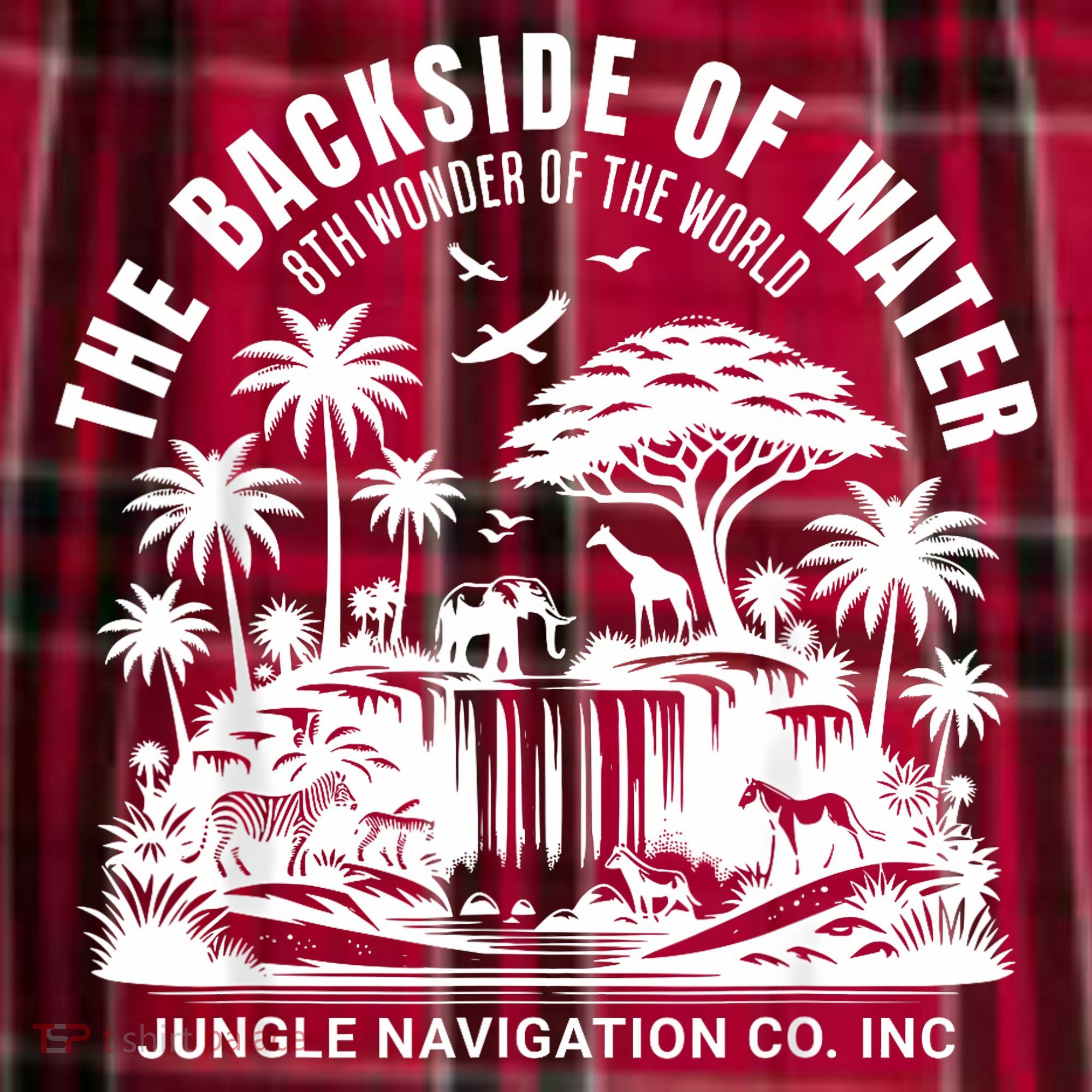 Backside Of Water Cruise Through The Jungle Theme Park Ride Women's Flannel Plaid Pajama Pants