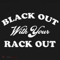 Black Out With Your Rack Out Funny White Trash USA-Made Doggie Bandana thumb 2