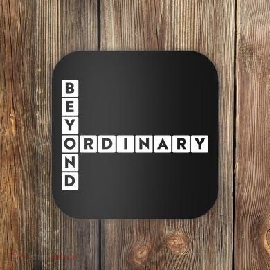Beyond Ordinary Word Game Style Coaster