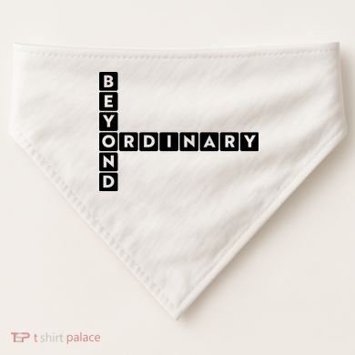 Beyond Ordinary Word Game Style USA-Made Doggie Bandana