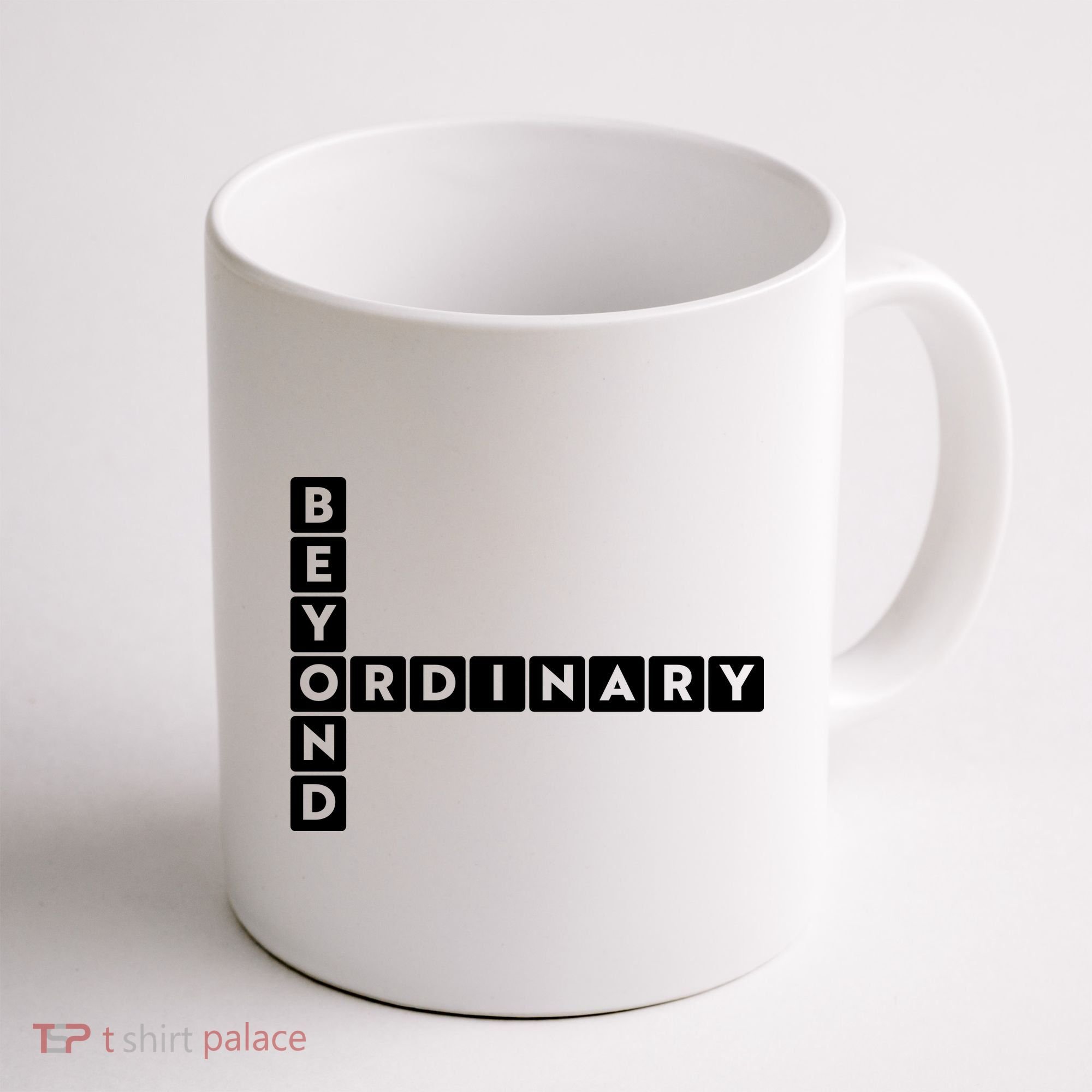 Beyond Ordinary Word Game Style Coffee Mug