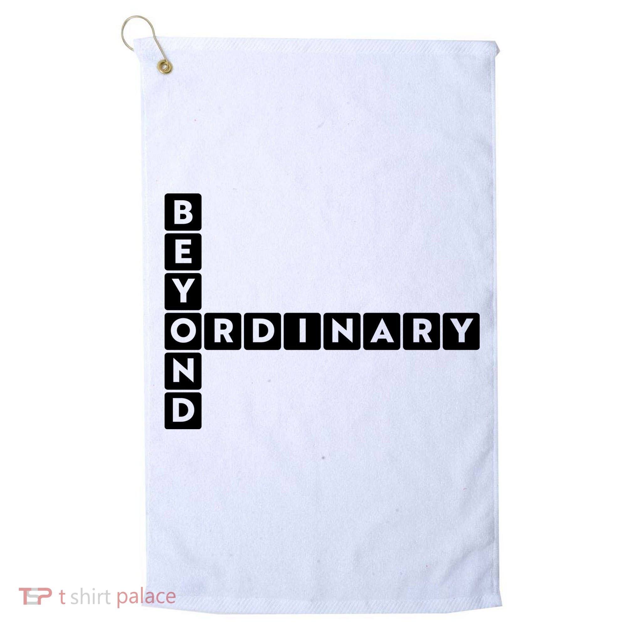 Beyond Ordinary Word Game Style Golf Towel