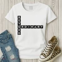 Beyond Ordinary Word Game Style Women's T-Shirt thumb 3