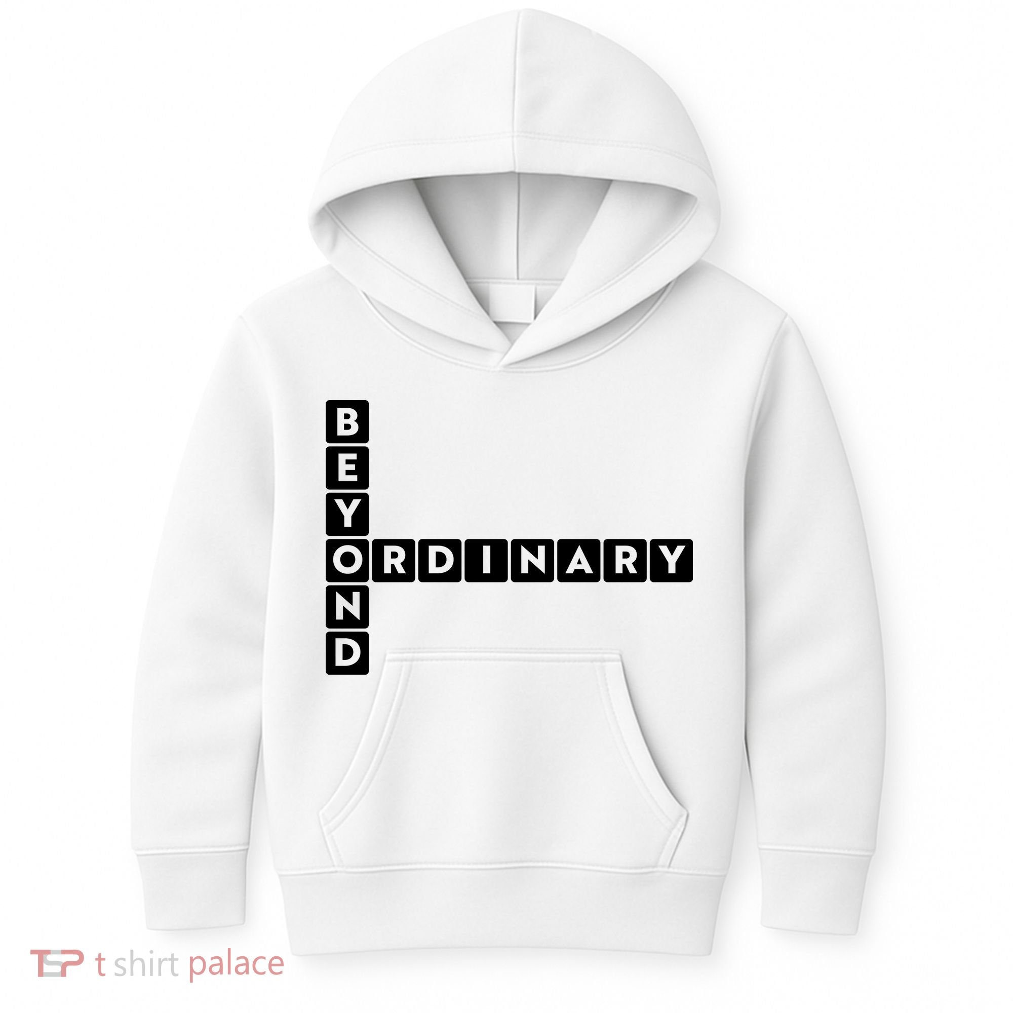 Beyond Ordinary Word Game Style Kids Hoodie