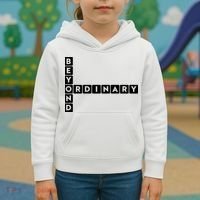 Beyond Ordinary Word Game Style Kids Hoodie thumb 3