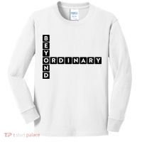 Beyond Ordinary Word Game Style Kids Long Sleeve Shirt thumb 0