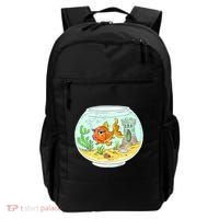 Bowl with Goldfish Cartoon Backpack thumb 0