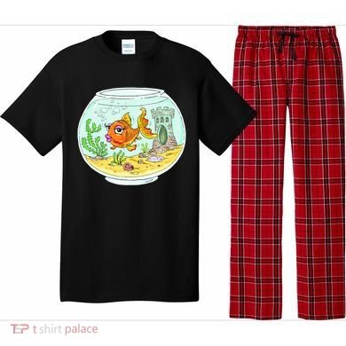 Bowl with Goldfish Cartoon Pajama Set