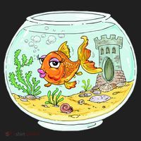 Bowl with Goldfish Cartoon Hat thumb 2