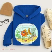 Bowl with Goldfish Cartoon Hoodie thumb 4
