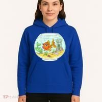 Bowl with Goldfish Cartoon Hoodie thumb 5