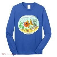 Bowl with Goldfish Cartoon Long Sleeve Shirt thumb 0