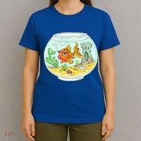 Bowl with Goldfish Cartoon T-Shirt thumb 4