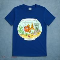Bowl with Goldfish Cartoon T-Shirt thumb 5