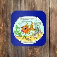 Bowl with Goldfish Cartoon Coaster thumb 0