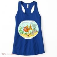 Bowl with Goldfish Cartoon Women's Tank Top thumb 0