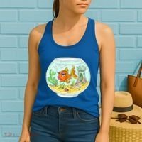 Bowl with Goldfish Cartoon Women's Tank Top thumb 2