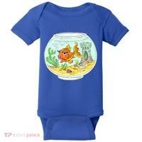 Bowl with Goldfish Cartoon Baby Bodysuit thumb 0