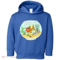 Bowl with Goldfish Cartoon Toddler Hoodie thumb 0