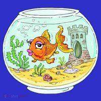 Bowl with Goldfish Cartoon Toddler Hoodie thumb 2