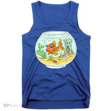 Bowl with Goldfish Cartoon Tank Top