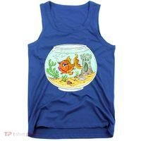 Bowl with Goldfish Cartoon Tank Top thumb 0