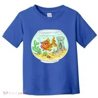 Bowl with Goldfish Cartoon Toddler T-Shirt thumb 0