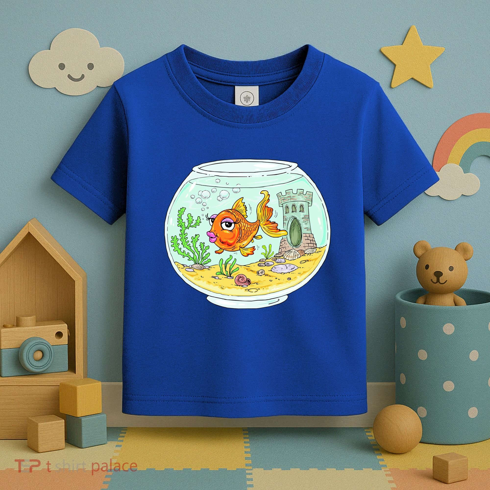 Bowl with Goldfish Cartoon Toddler T-Shirt