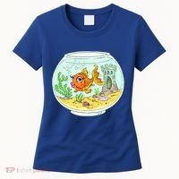 Bowl with Goldfish Cartoon Women's T-Shirt thumb 0