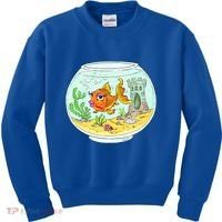 Bowl with Goldfish Cartoon Kids Sweatshirt thumb 0