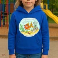 Bowl with Goldfish Cartoon Kids Hoodie thumb 3
