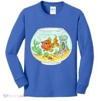 Bowl with Goldfish Cartoon Kids Long Sleeve Shirt thumb 0