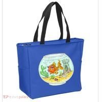 Bowl with Goldfish Cartoon Tote Bag thumb 2