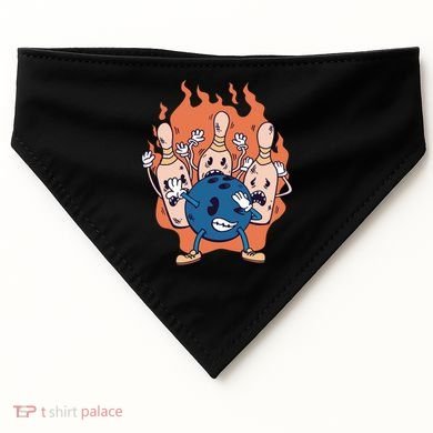 Bowling Ball And Pins Dabbing USA-Made Doggie Bandana