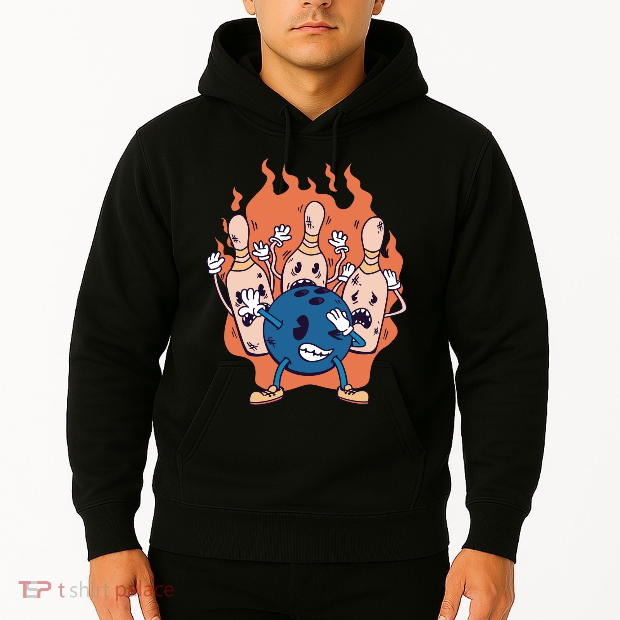 Bowling Ball And Pins Dabbing Hoodie
