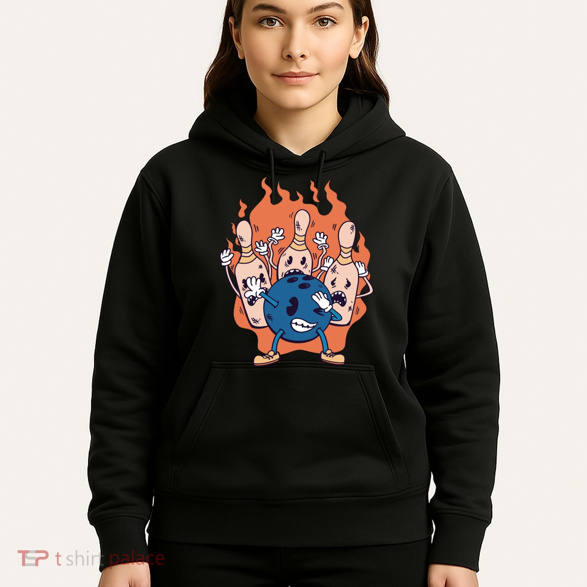 Bowling Ball And Pins Dabbing Hoodie