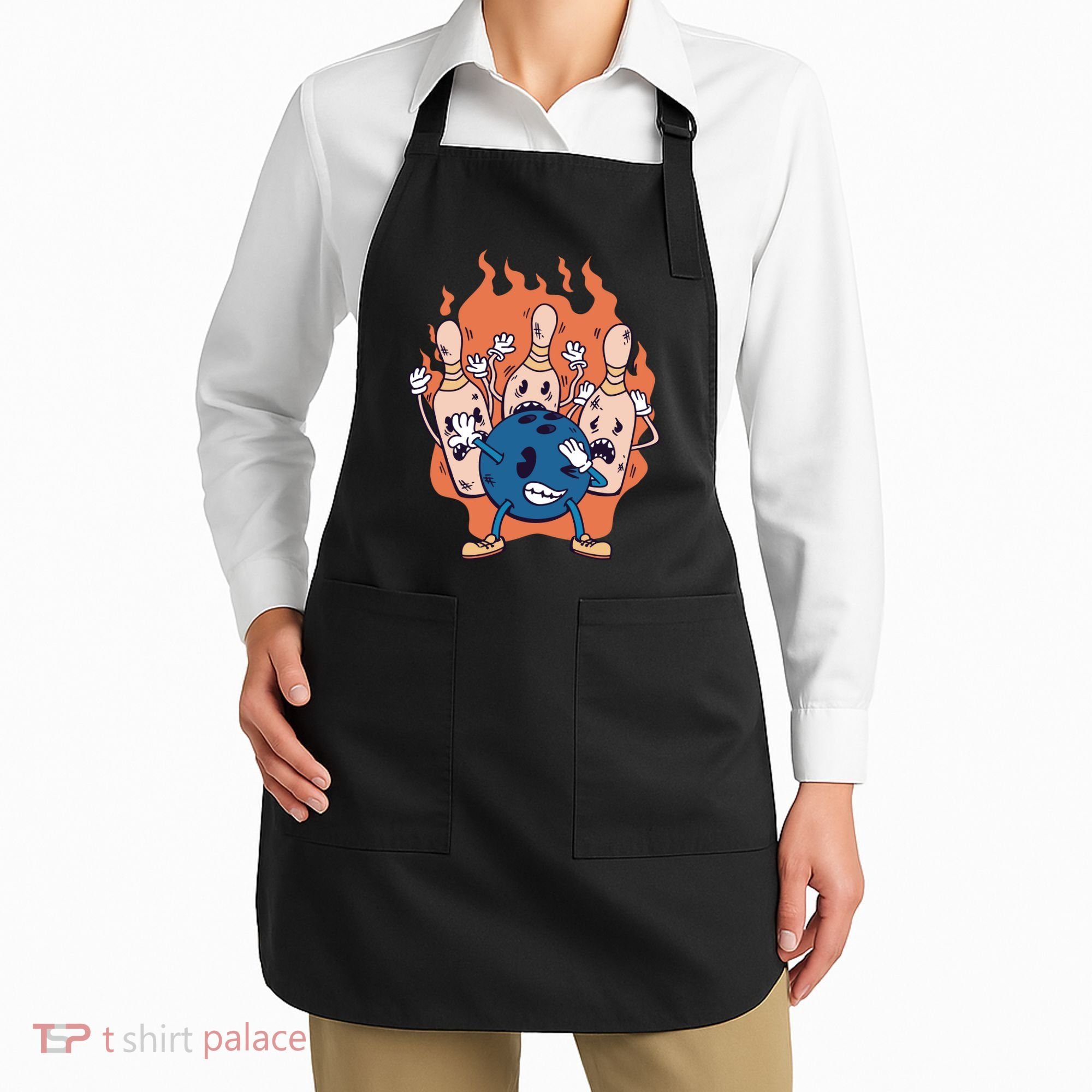 Bowling Ball And Pins Dabbing Apron