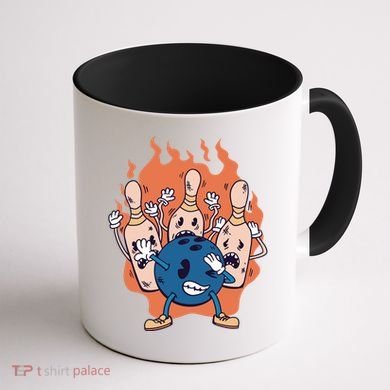 Bowling Ball And Pins Dabbing Coffee Mug back