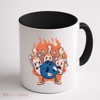 Bowling Ball And Pins Dabbing Coffee Mug thumb 1