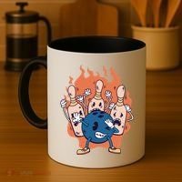 Bowling Ball And Pins Dabbing Coffee Mug thumb 4