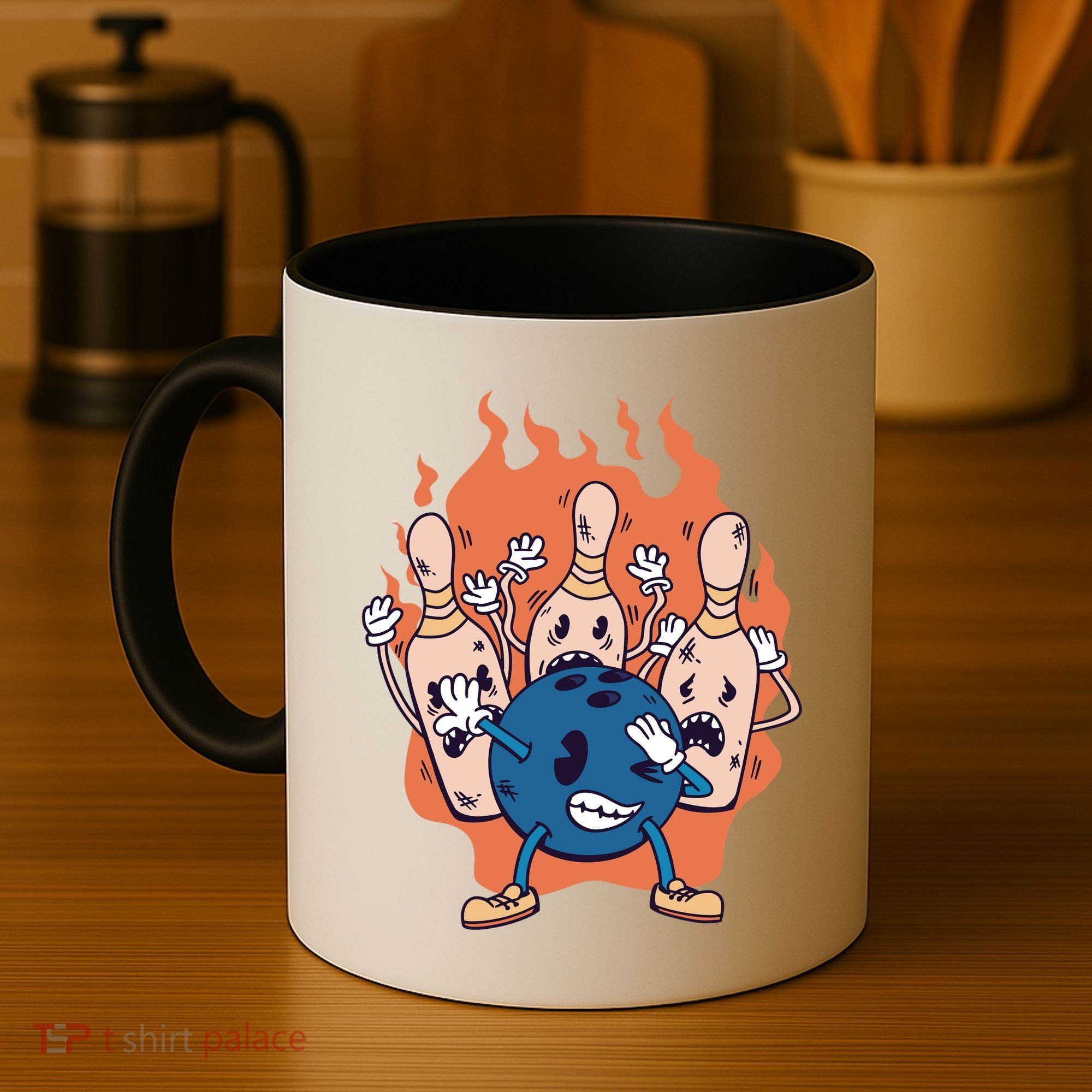 Bowling Ball And Pins Dabbing Coffee Mug