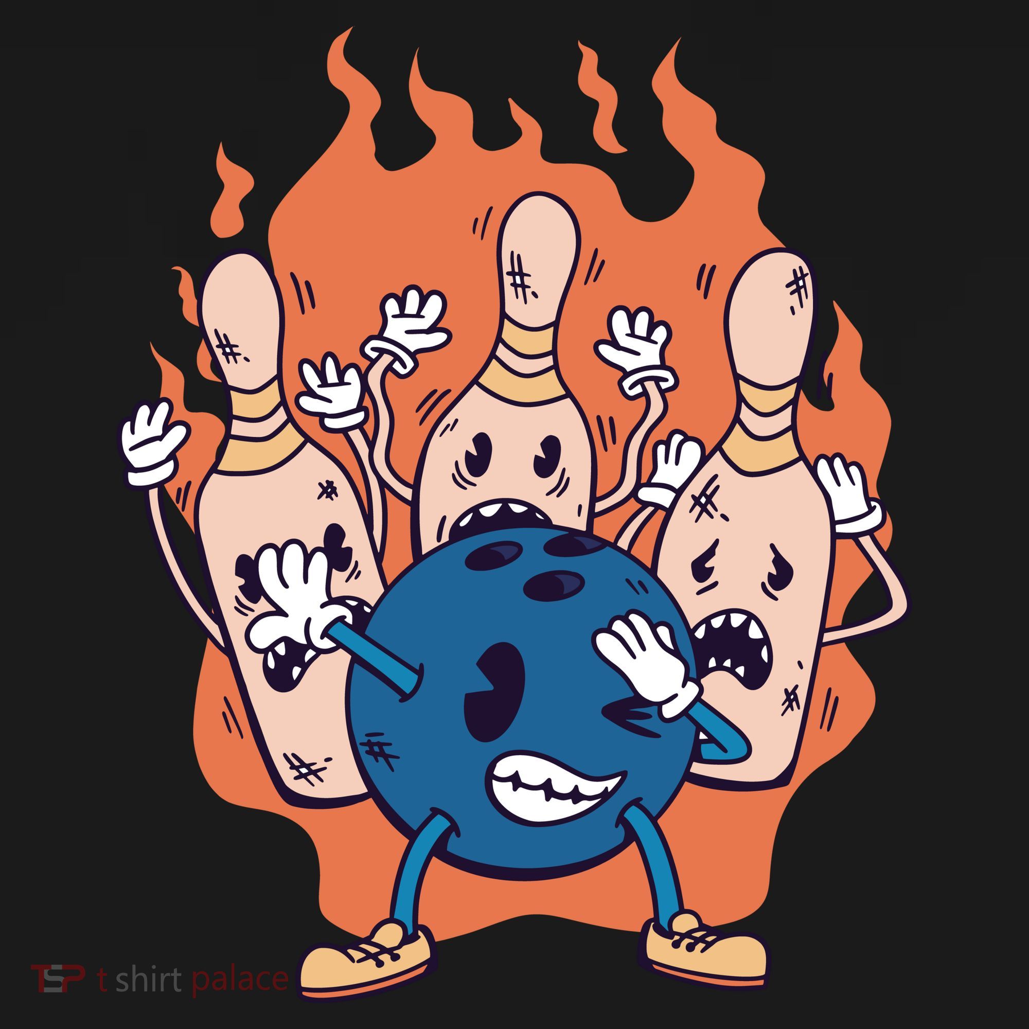 Bowling Ball And Pins Dabbing Pajama Set