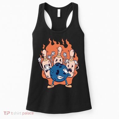 Bowling Ball And Pins Dabbing Women's Tank Top