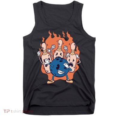 Bowling Ball And Pins Dabbing Tank Top