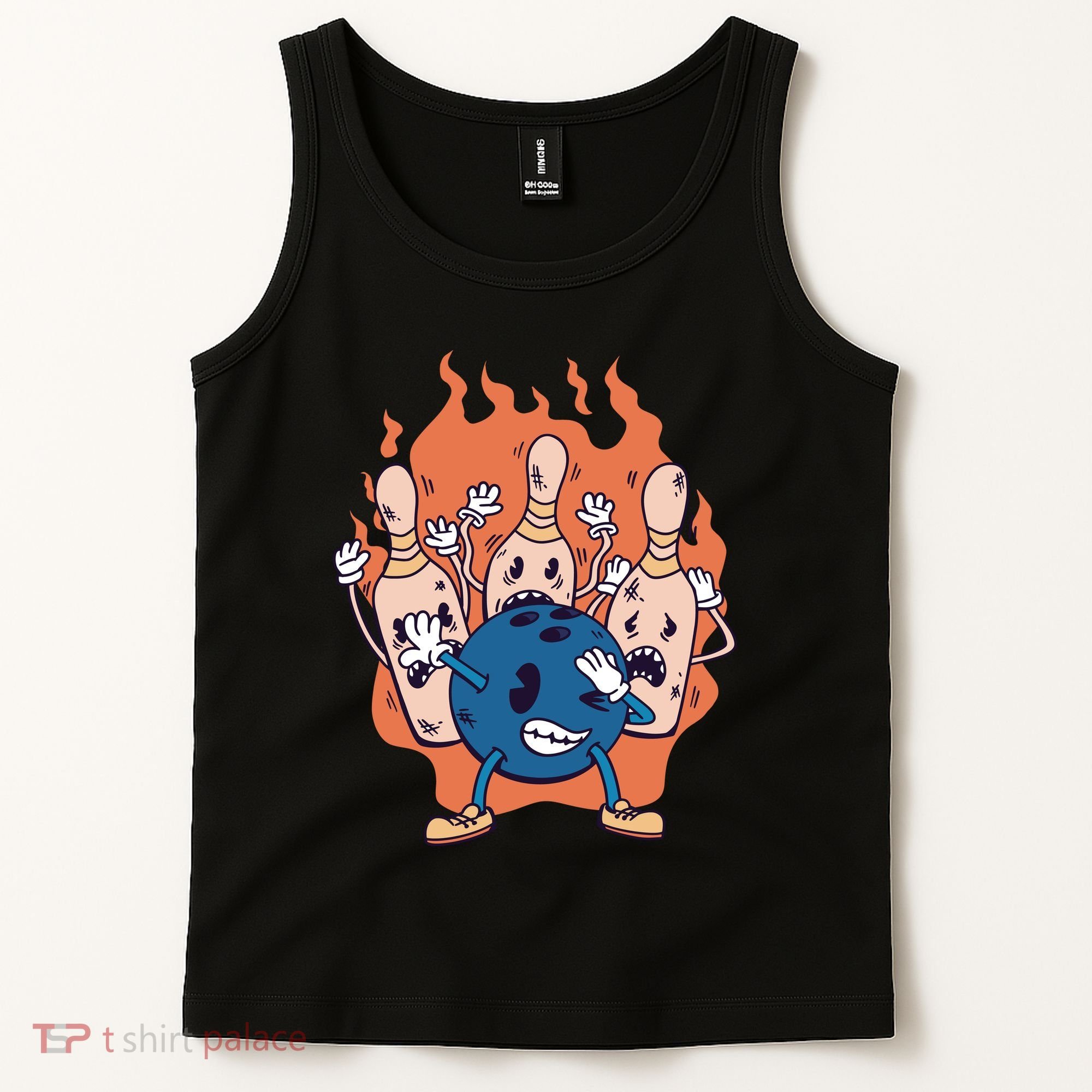 Bowling Ball And Pins Dabbing Tank Top