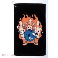 Bowling Ball And Pins Dabbing Golf Towel thumb 0
