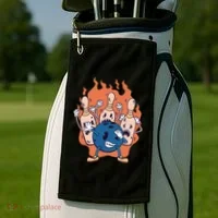 Bowling Ball And Pins Dabbing Golf Towel thumb 2